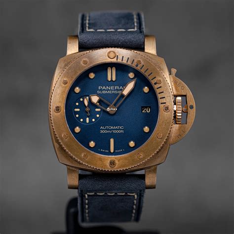 panerai submersible bronzo blu abisso|panerai underwater bronzo.